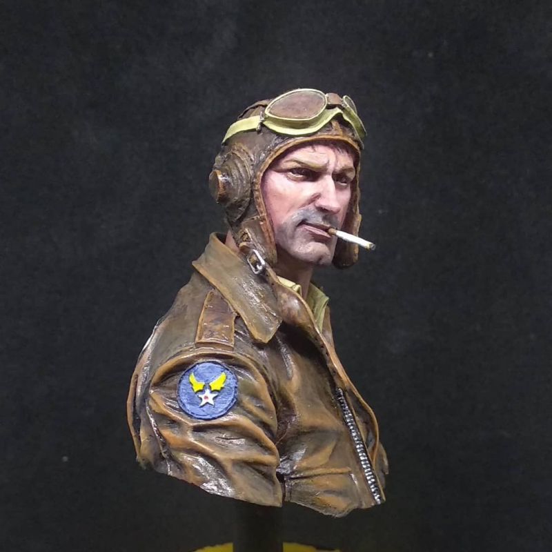 WWII Pilot Flying Tiger 1/10 Bust