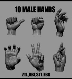10 Male hands