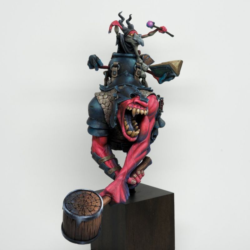 Master Sulfur & the Red Troll Original art by Paul Bonner