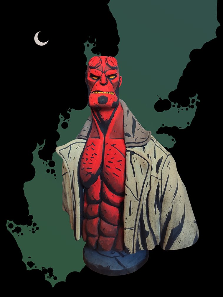 Hellboy Comic Book Style