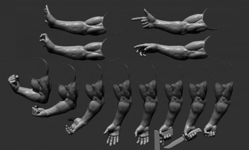 Male arm poses