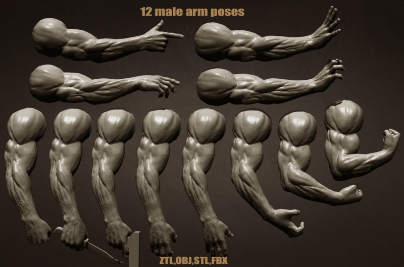 Male arm poses