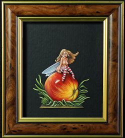 The little elf on the apple