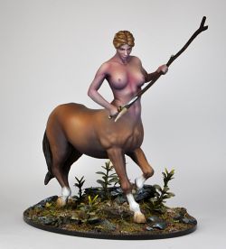Woodcarving Centaur Woman (by Gilded Lion Minis)