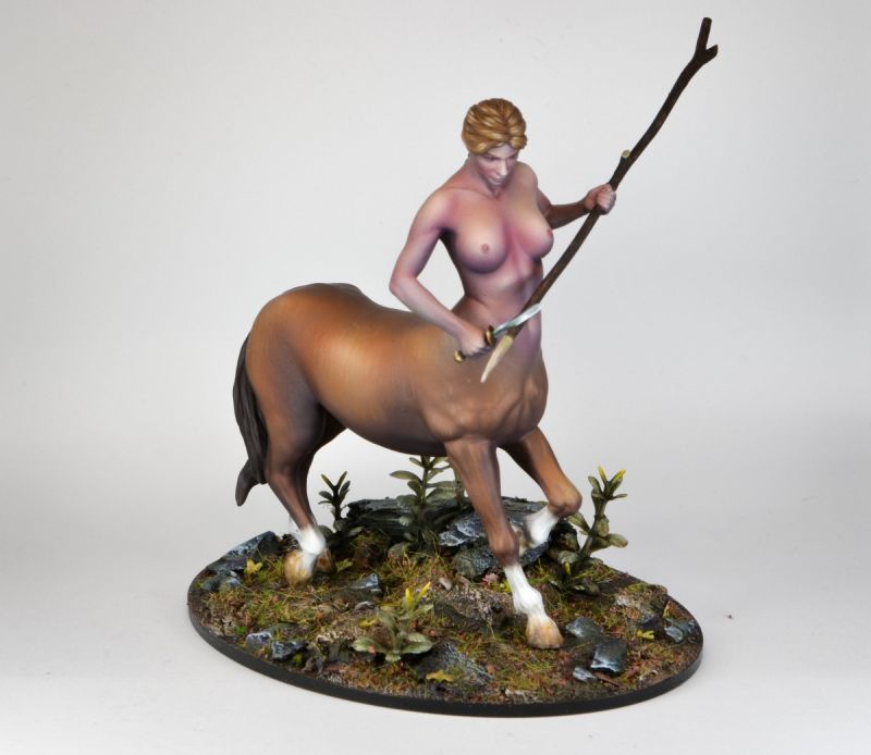 Woodcarving Centaur Woman (by Gilded Lion Minis)