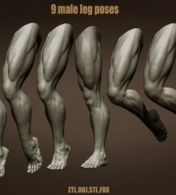Male leg poses