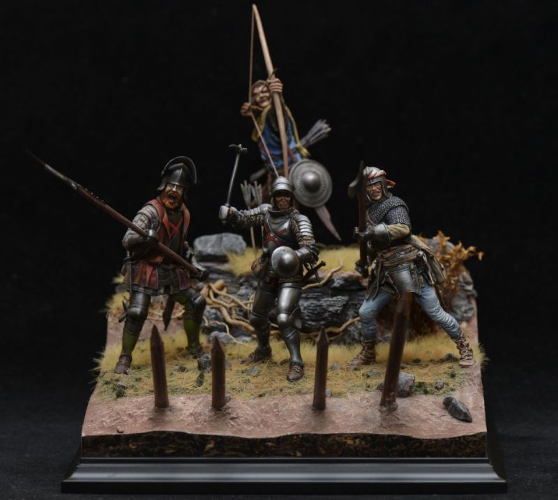Burgundian infantry ... second half of the 15th century.Medieval Forge Miniatures.75mm.