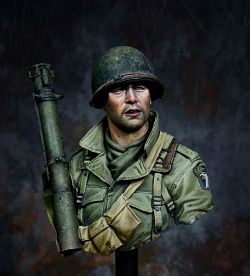 WWII American paratrooper, Bastogne 1944