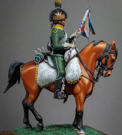 Standard bearer, 4th rgt chasseurs à cheval, 1792 - 54mm