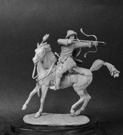 Mongol warrior, 54mm. Horse by 3d chronos miniatures.