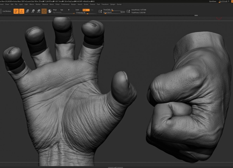 Hand Sculpt in 2 poses