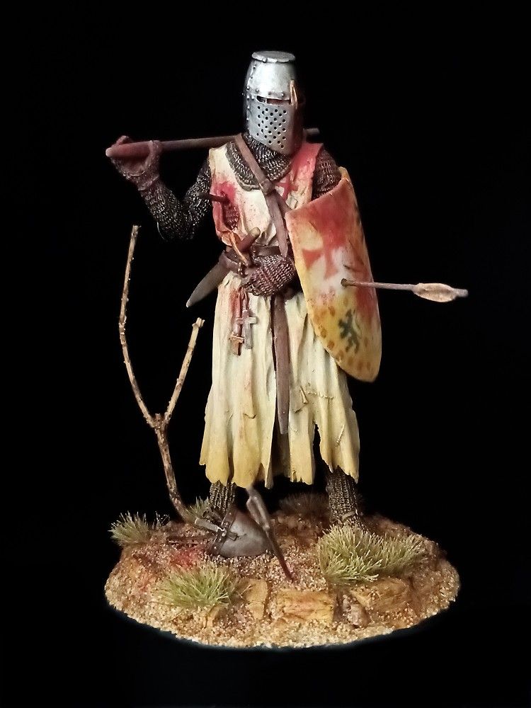 90mm Knight Guillaume de Sonnac -Templar Grand Master - Mansurah 1250