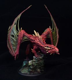 Red Dragon perched