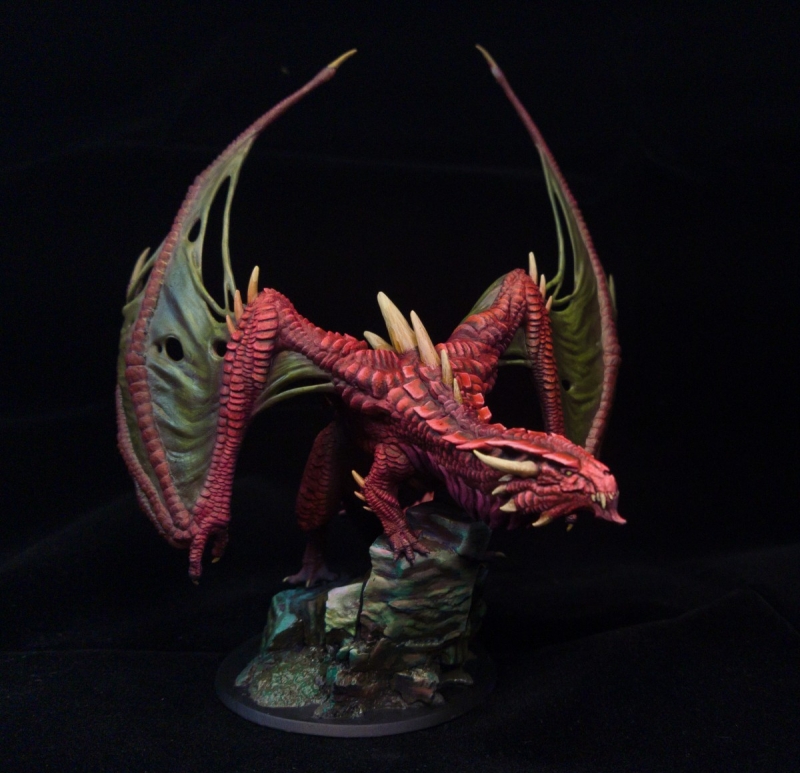 Red Dragon perched