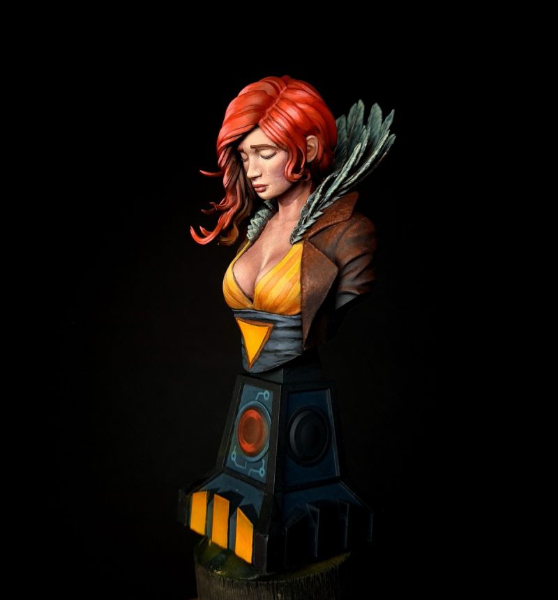 Red bust from the game Transistor