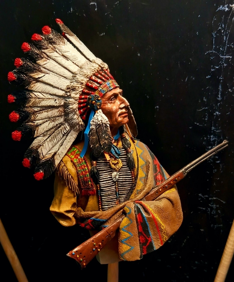 “Sioux (Lakota) Chief, Battle of Little Bighorn, 1876.”