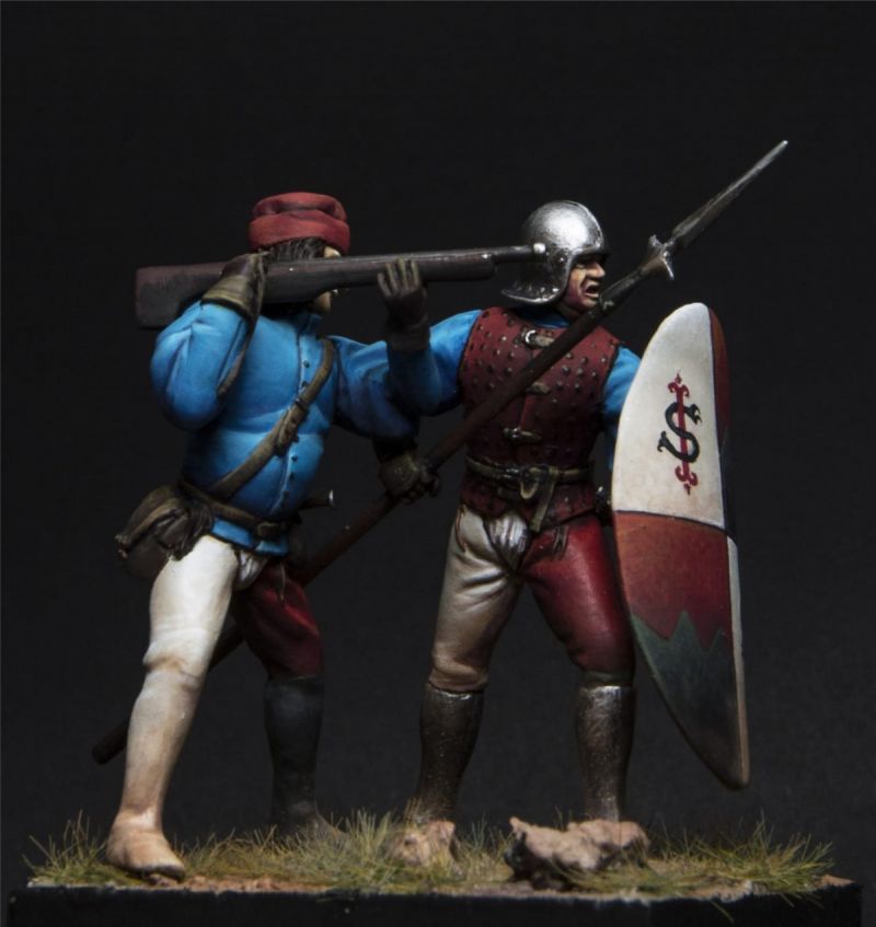 Italian 1450 infantry - schioppettiere and targoniere