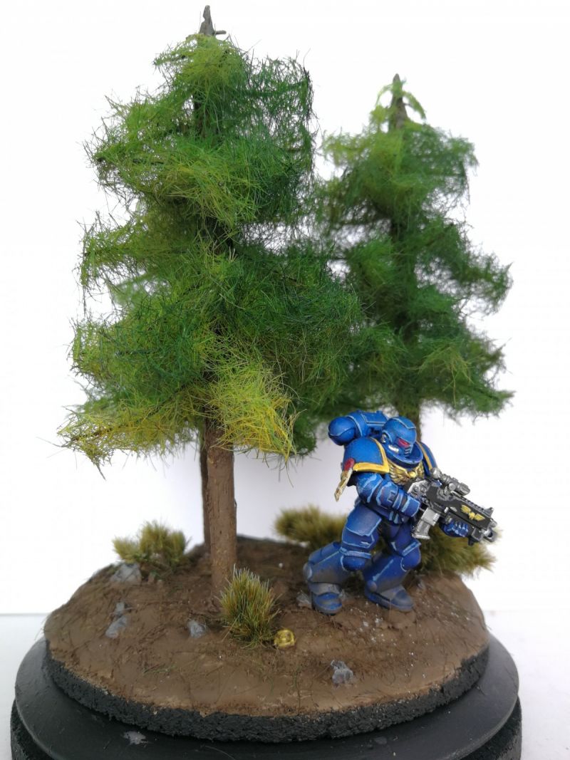 Space marine in the forest