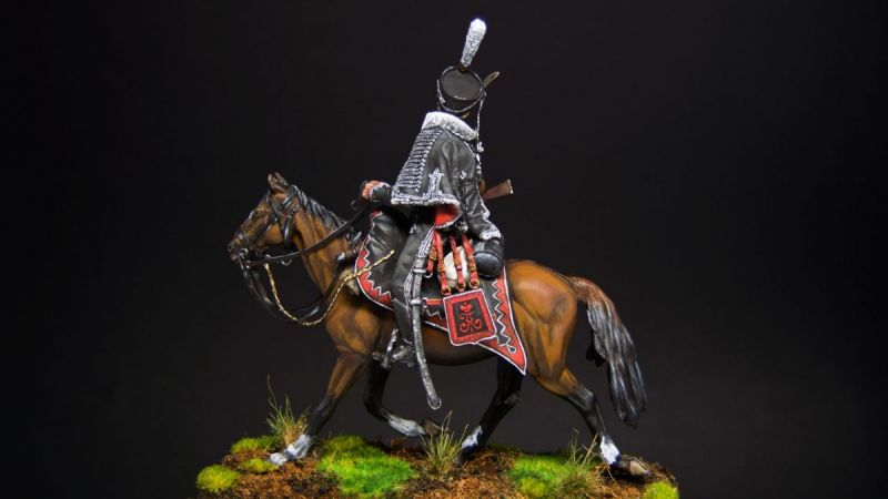 Hussar of the 5th Alexandria Regiment, 1812. The Russian Empire (hussars of death, black hussars)