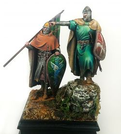 Norman knights on the shore