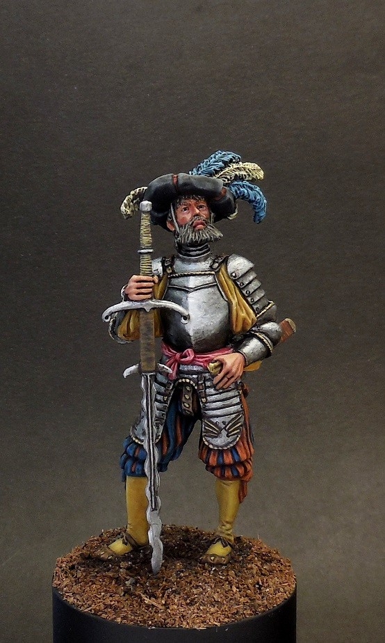 Landsknecht with a sword, 16th century.
