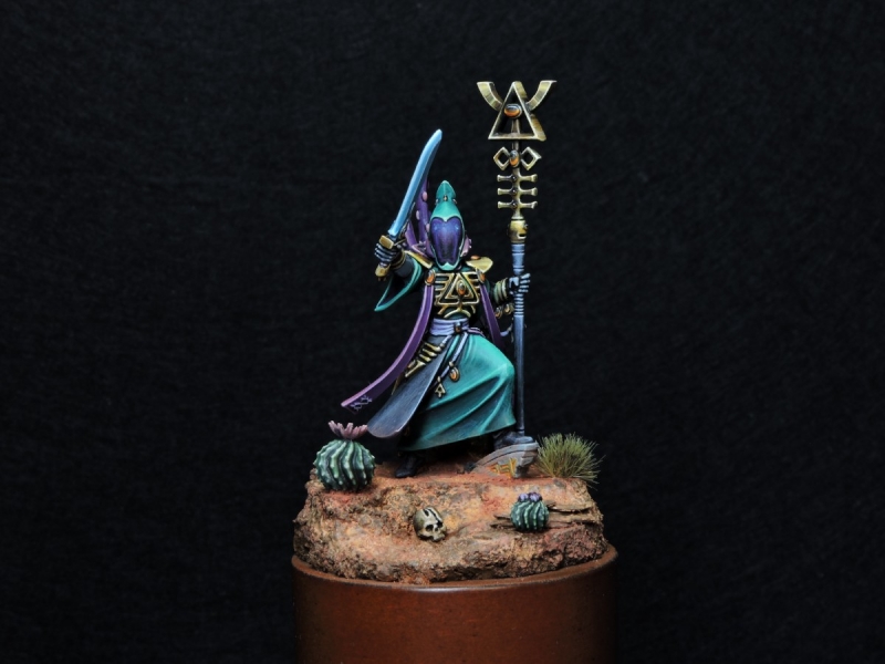 Eldar Spiritseer with little diorama base
