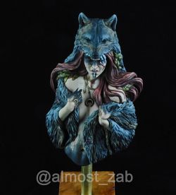 Wolf Witch Bust