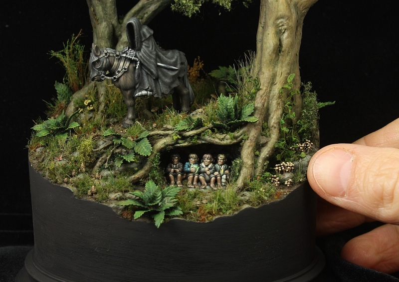 Lord of the Rings Diorama - Hobbits meet Nazgul - 1/72