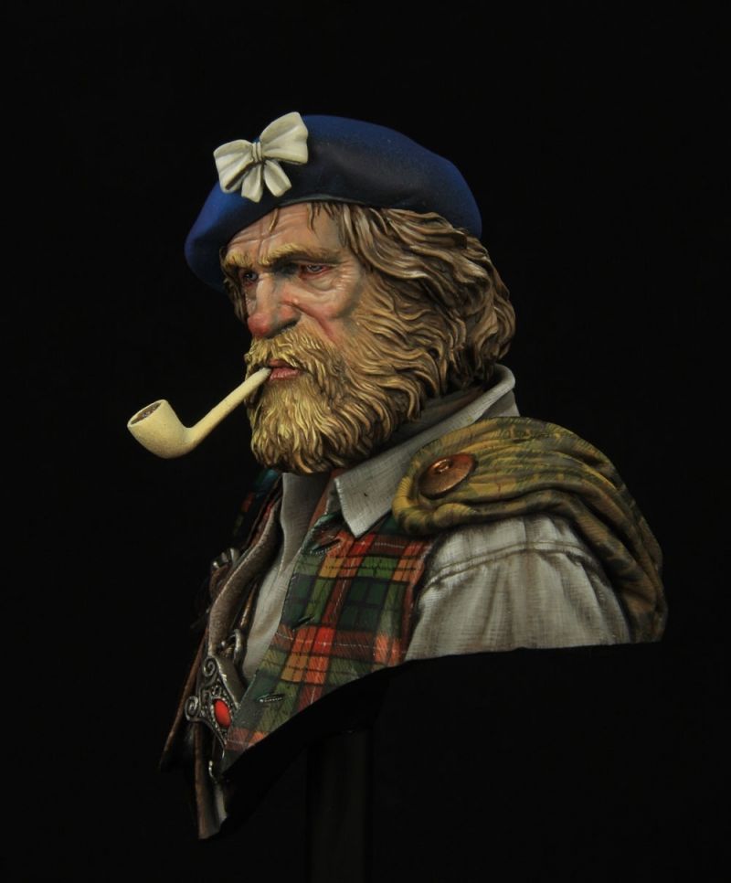 1\10 scale Highland clansman 1745. Boxart for Young miniatures
