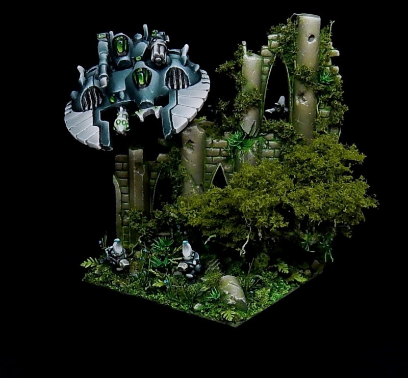 Epic scale (6mm) Eldar diorama