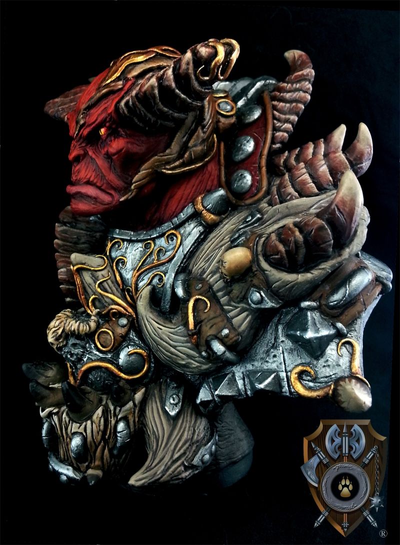 Daemon Warrior Bust (Shieldwolf Miniatures)
