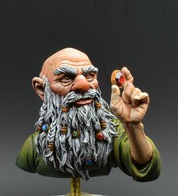 Dwarf with precious stones