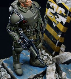 Exo suit light armor.(Ghost company. 1/20, 90mm)