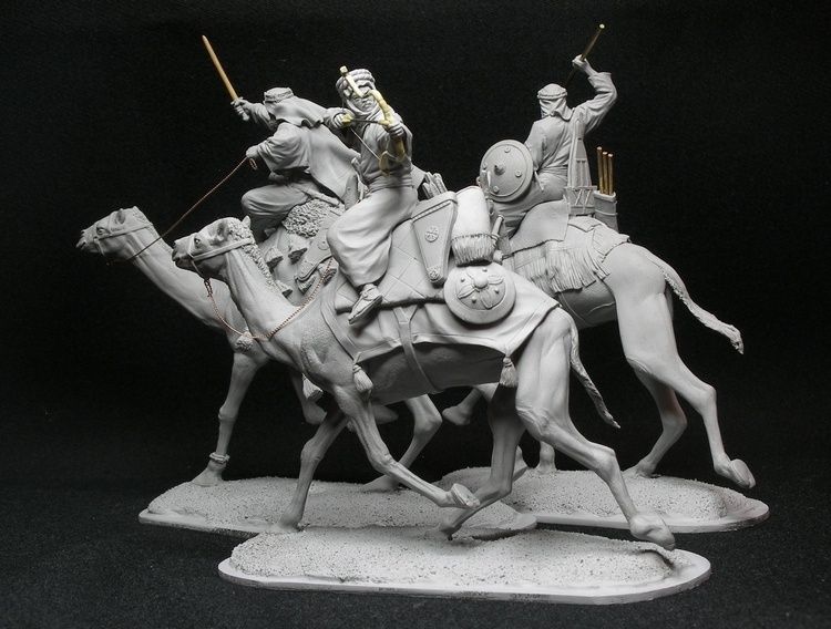 Camel riders, scale 54 mm