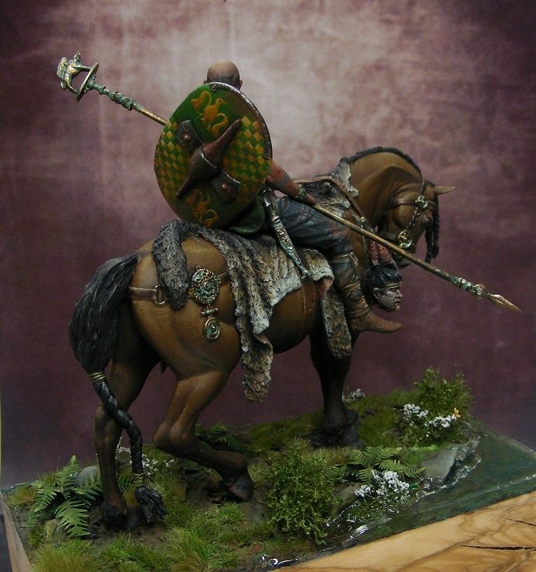 Celtic warrior on horse